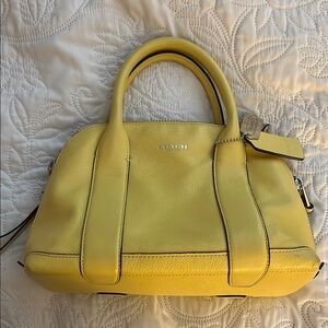 Coach Yellow Leather Handbag